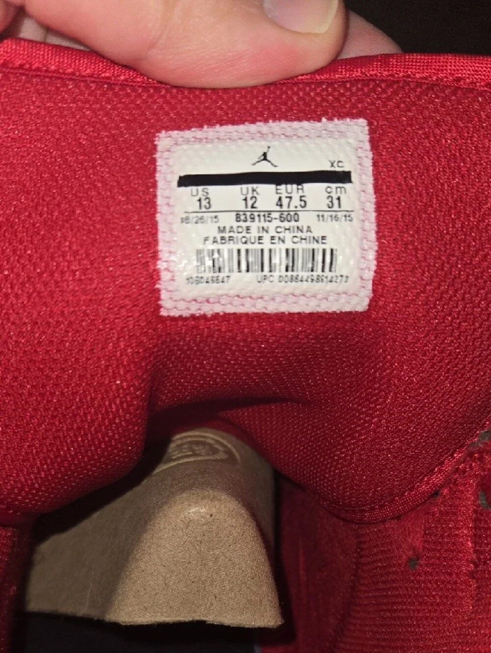 Nike Red High-Top Jumpman Sneakers - Picture 13 of 15